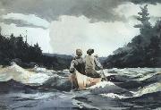 Winslow Homer Canoe in Rapids (mk44) oil painting artist